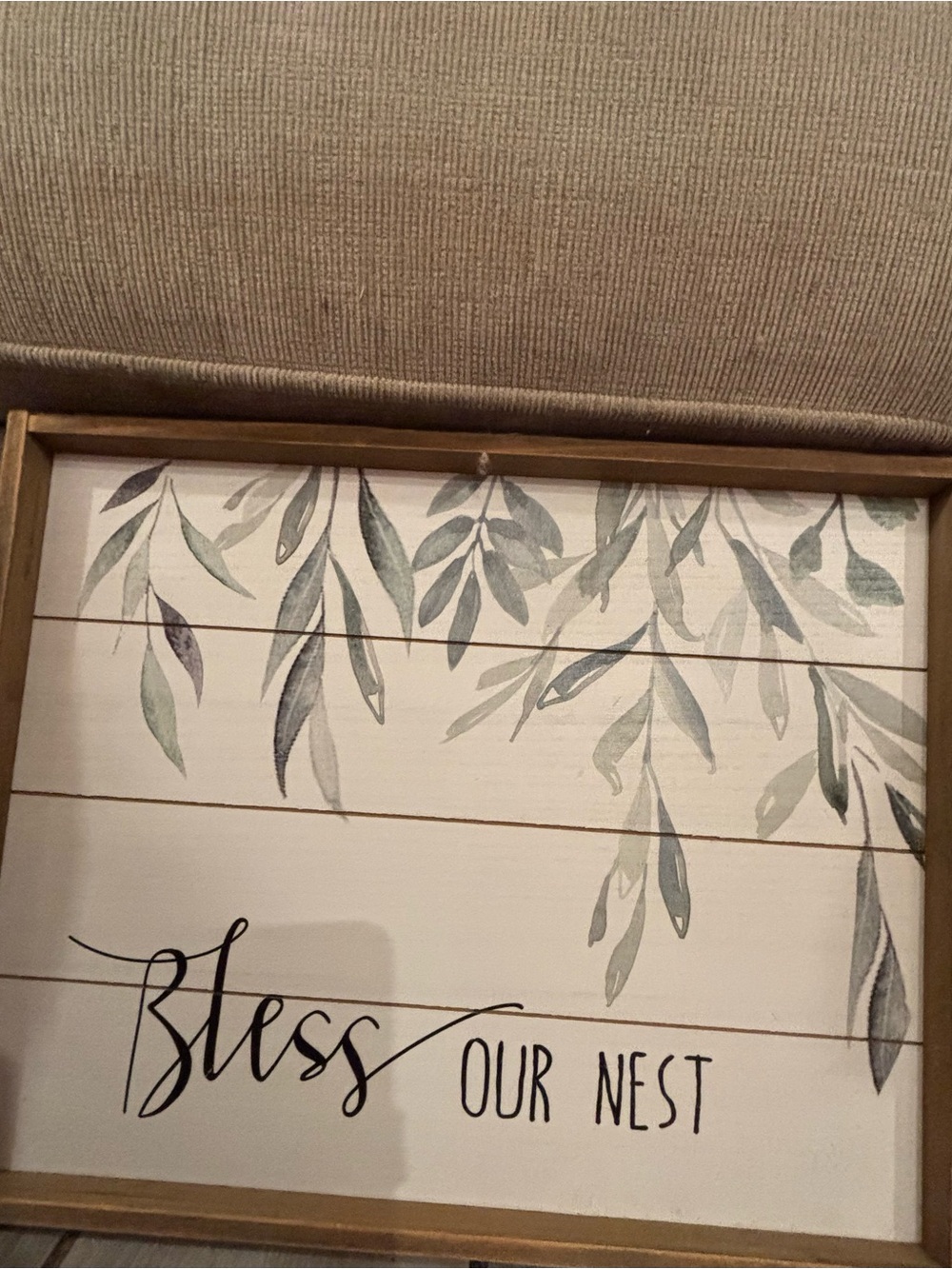 Floral Bless Our Nest Framed Wall Art